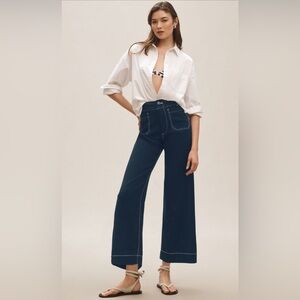 NWT The Collete Cropped Wide Leg Pants By Maeve